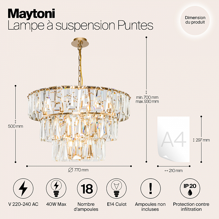 Светильник Maytoni MOD043PL-18G